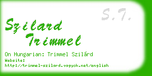 szilard trimmel business card