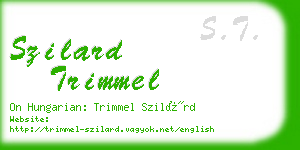 szilard trimmel business card